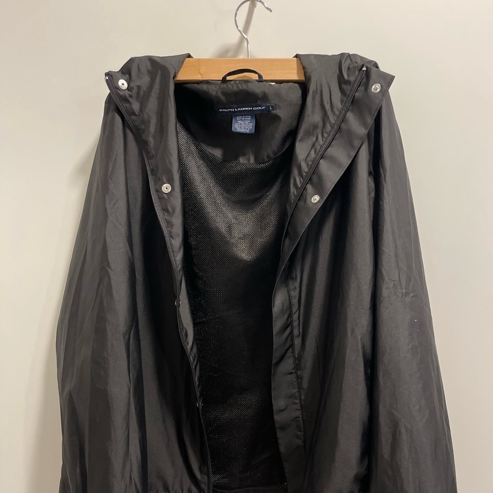 Ralph Lauren Polo, women’s golf jacket. Shell. Black. Size large.